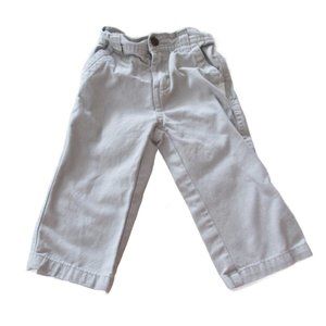 Cherokee Pull On Khaki Pants Toddler Boys‎ Size 18M Tan Beige Elastic Bottoms
